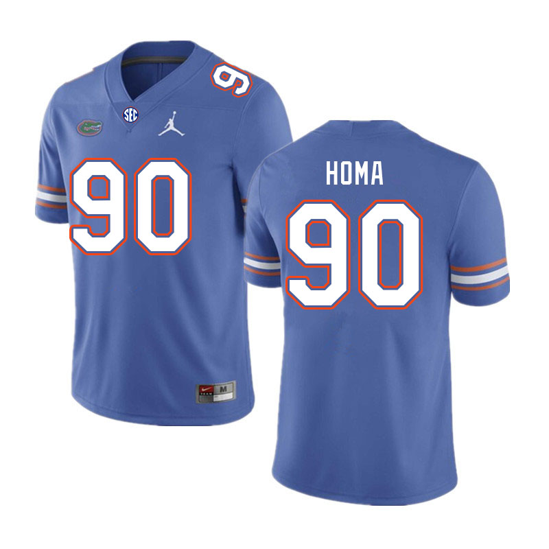 Men #90 Connor Homa Florida Gators College Football Jerseys Stitched-Royal - Click Image to Close